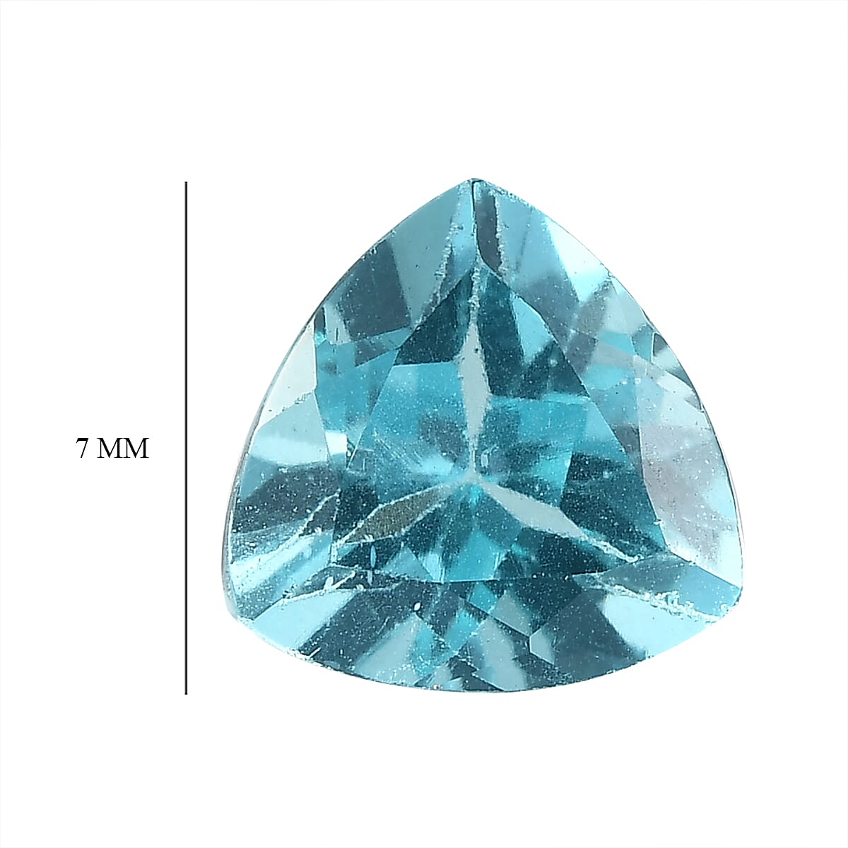 AA Madagascar Paraiba Apatite (Tril 7 mm) 1.04 ctw image number 3