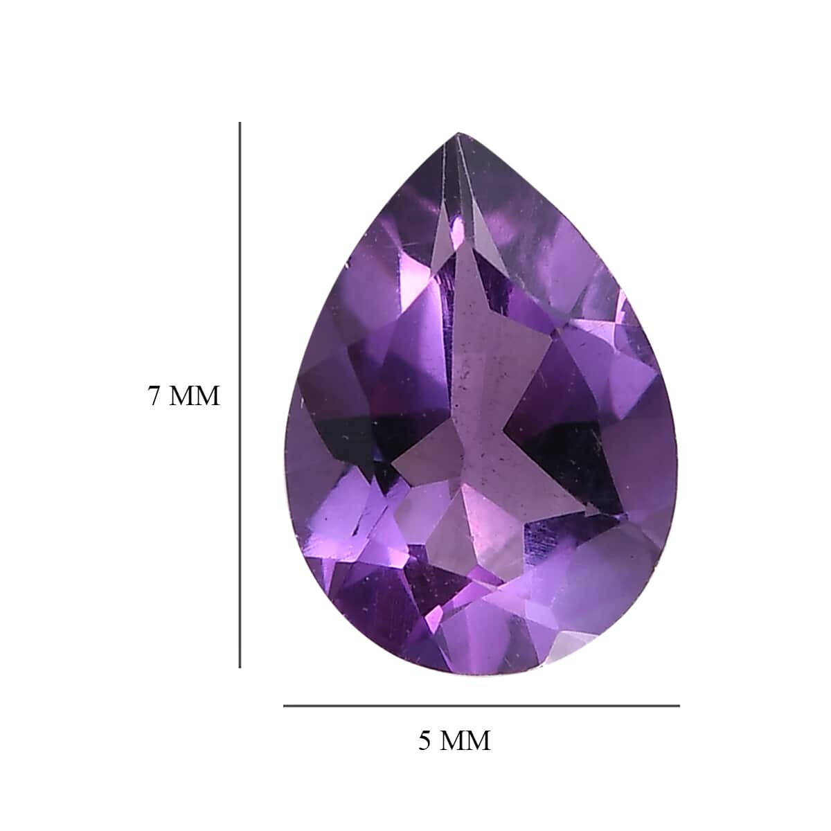 AA Bolivian Amethyst (Pear 7x5 mm) 0.51 ctw image number 3
