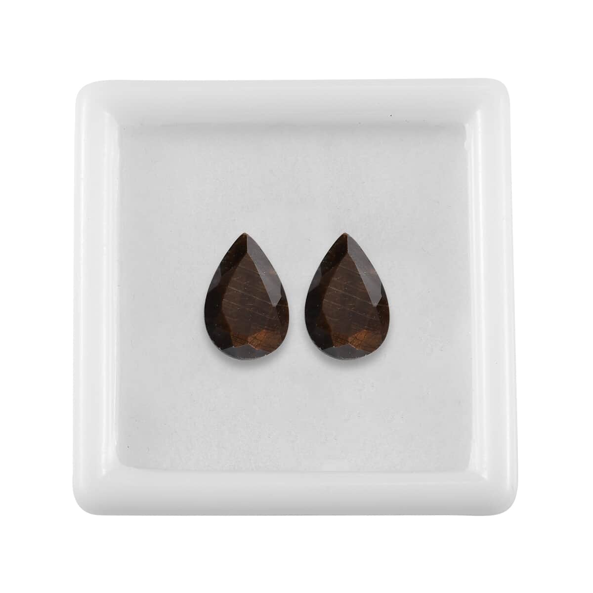 Chocolate Sapphire Set of 2 (Pear 9x6 mm) 3.23 ctw image number 2