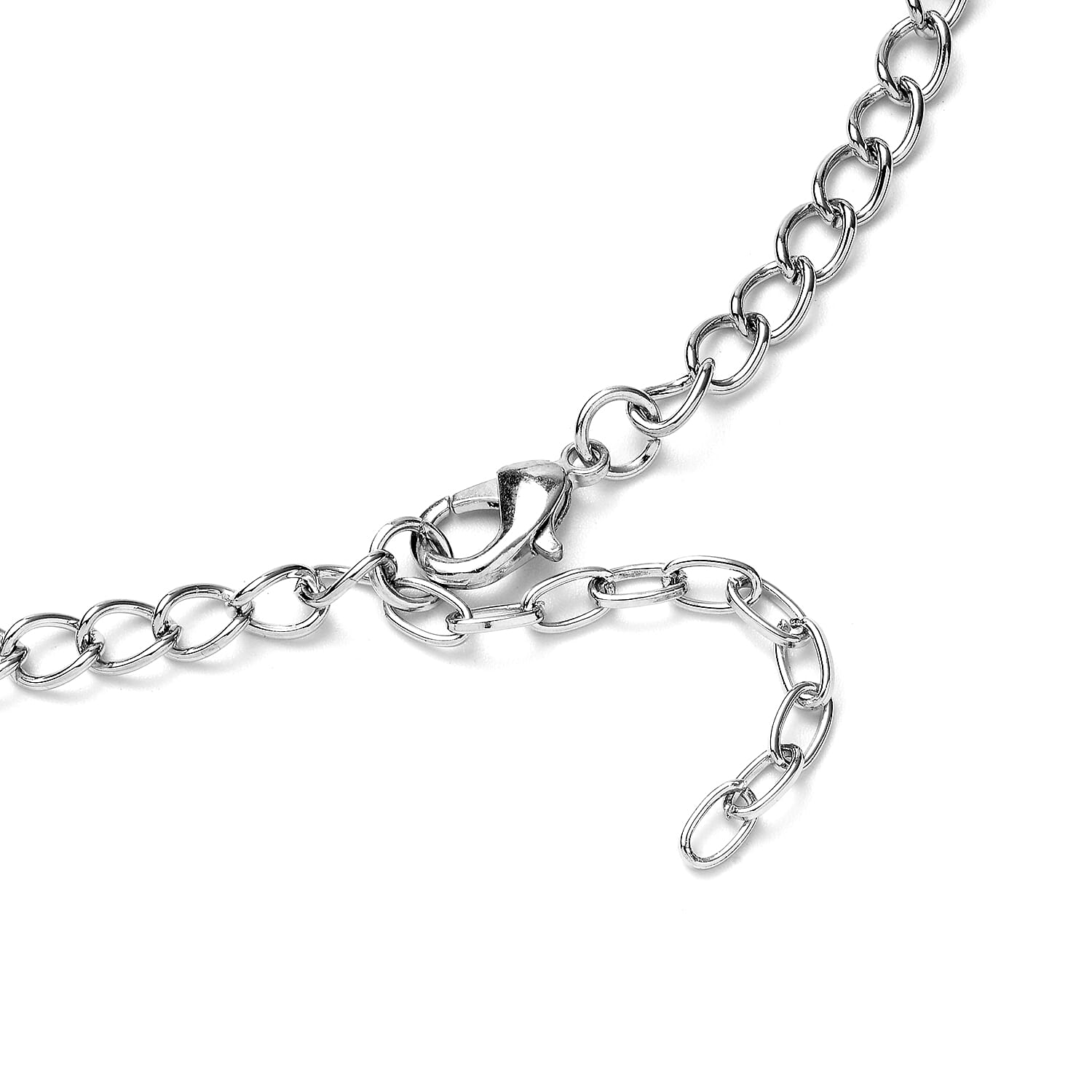 Simulated Peacock Pearl and White Austrian Crystal Necklace 20 Inches in Silvertone