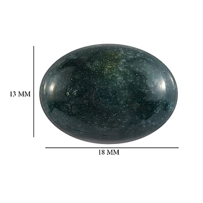 Moss Agate (Ovl 18x13 mm) 11.48 ctw , Loose Gem , Loose Gemstones , Loose Stones , Jewelry Stones