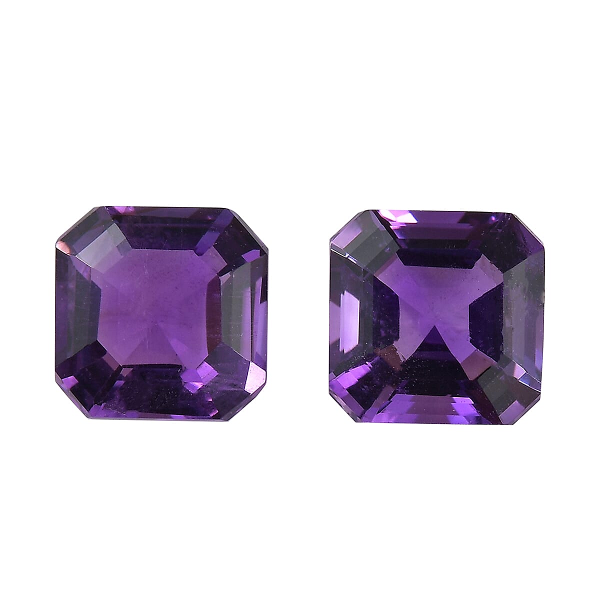 African Amethyst Set of 2 (Oct 7x7 mm) 2.50 ctw Loose gemstone