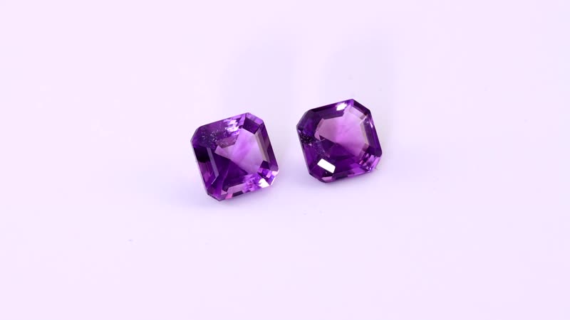 African Amethyst Set of 2 (Oct 7x7 mm) 2.50 ctw Loose gemstone