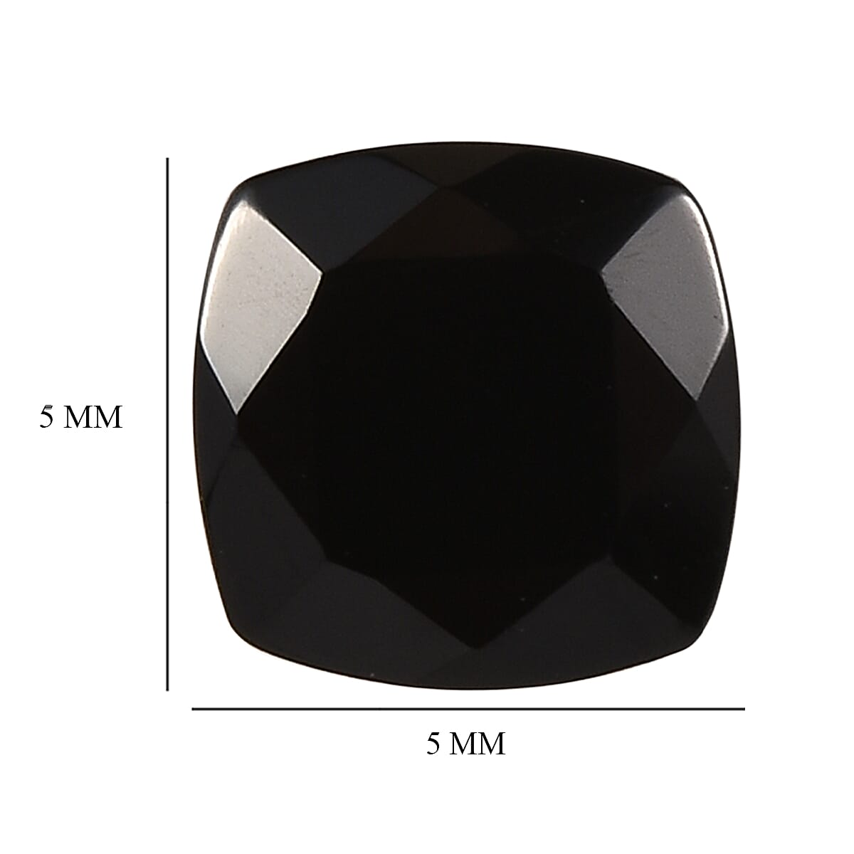 Black Onyx (Cush 5x5 mm) 0.42 ctw , Loose Gem , Loose Gemstones , Loose Stones , Jewelry Stones image number 3