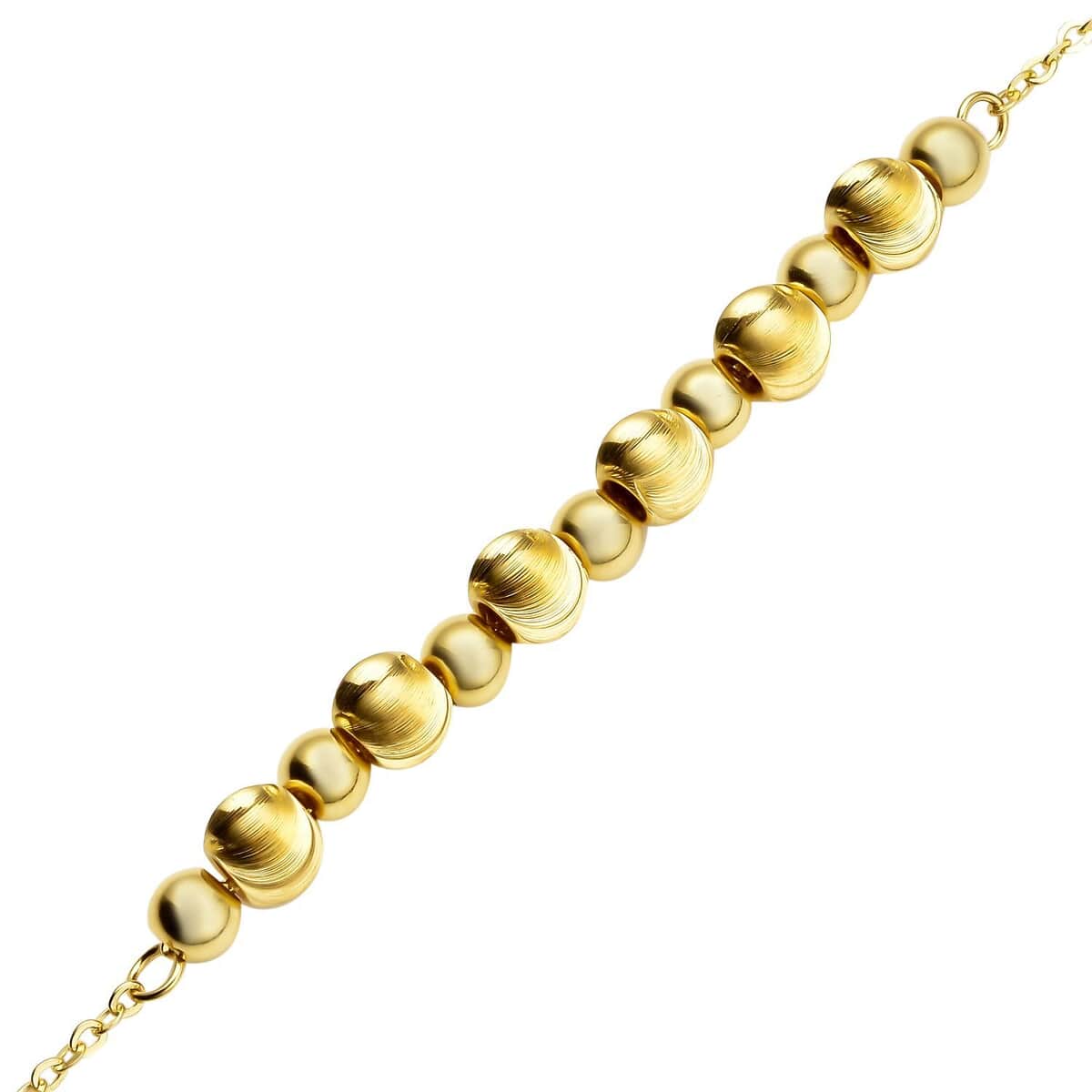 24K Yellow Gold Cat Eye Beaded Necklace 18-20 Inches 5.80 Grams image number 3