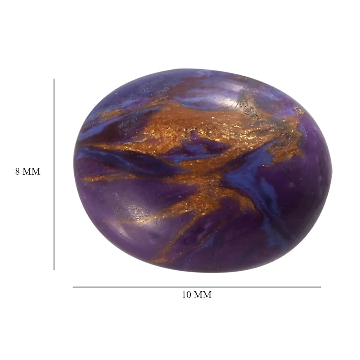 Mojave Purple Turquoise (Ovl 10x8 mm) 2.20 ctw image number 3