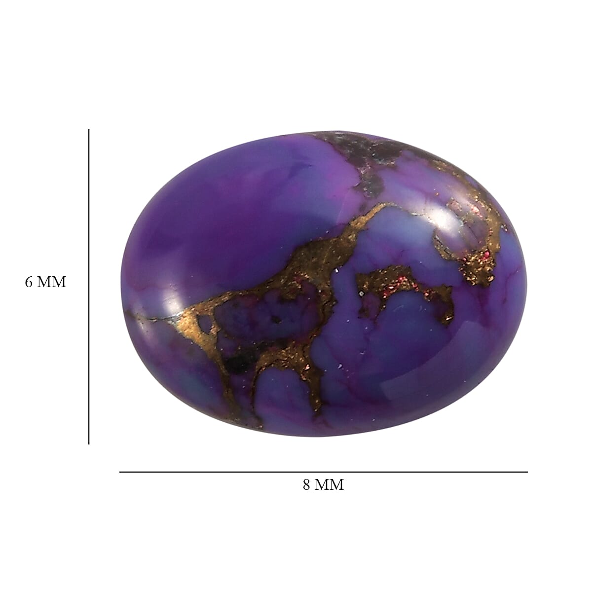 Mojave Purple Turquoise (Ovl 8x6 mm) 0.93 ctw image number 3