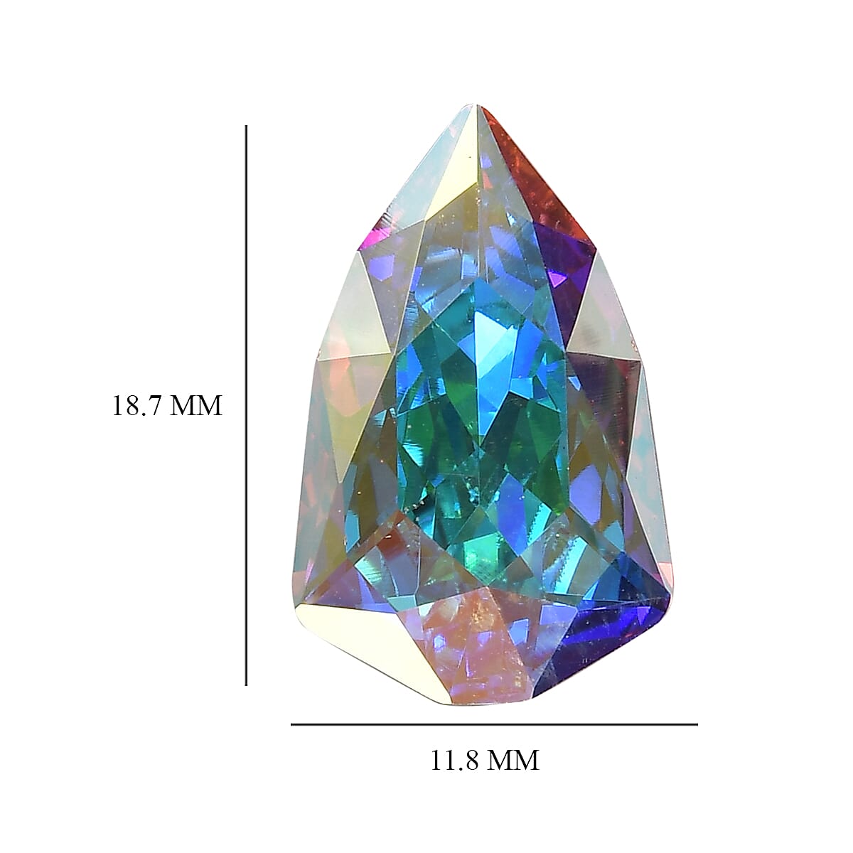 Aurora Borealis Crystal (Fancy 18.7X11.8 mm) 8.76 ctw image number 3