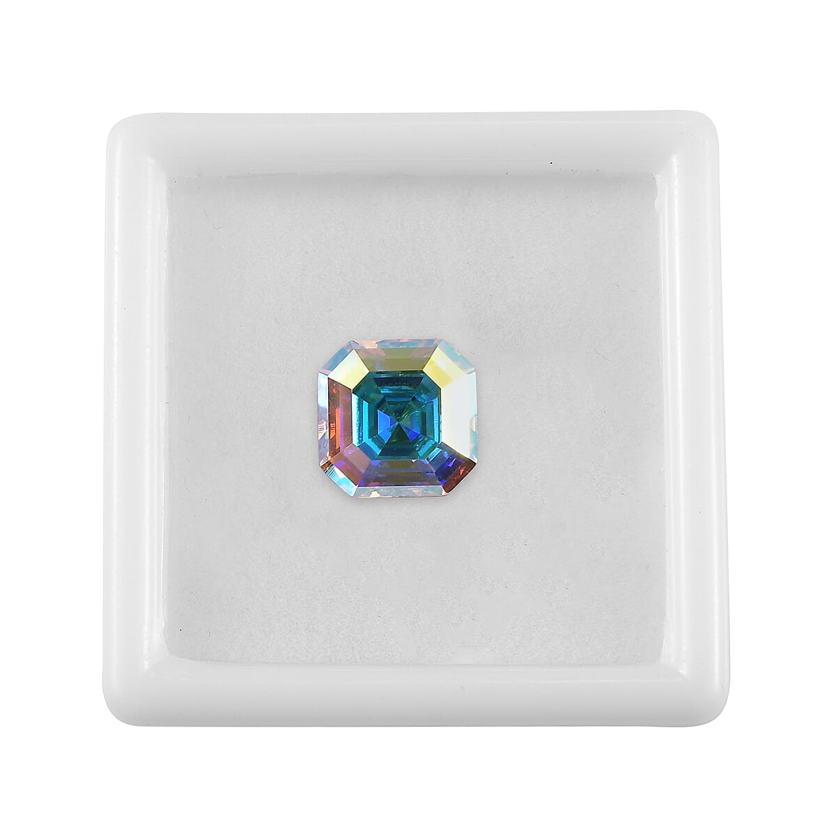 Asscher Cut Aurora Borealis Crystal (Oct 10x10 mm) 4.44 ctw image number 2