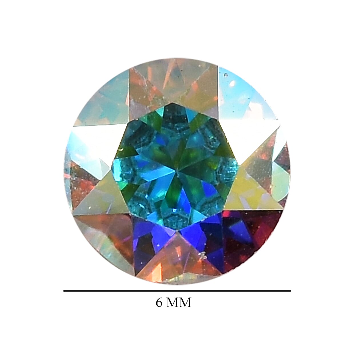 Aurora Borealis Crystal Set of 5 (Rnd 6 mm) 3.85 ctw image number 3