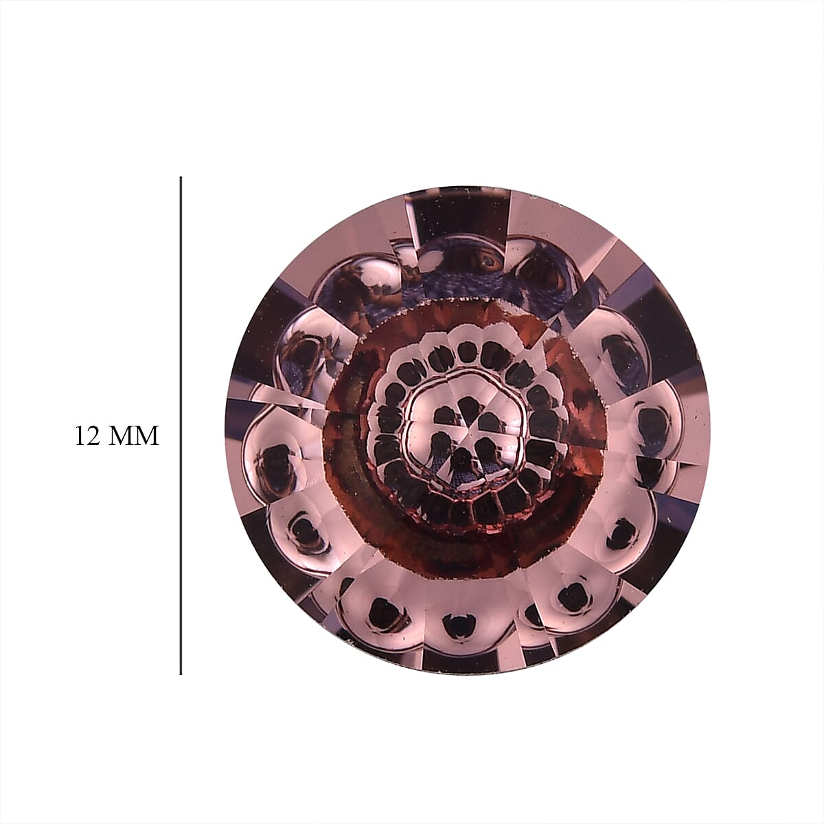 Antique Pink Crystal (Rnd 12 mm) 4.54 ctw image number 3