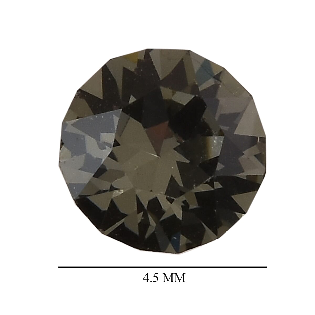 Black Diamond Color Crystal Set of 5 (Rnd 4.5 mm) 1.24 ctw image number 3