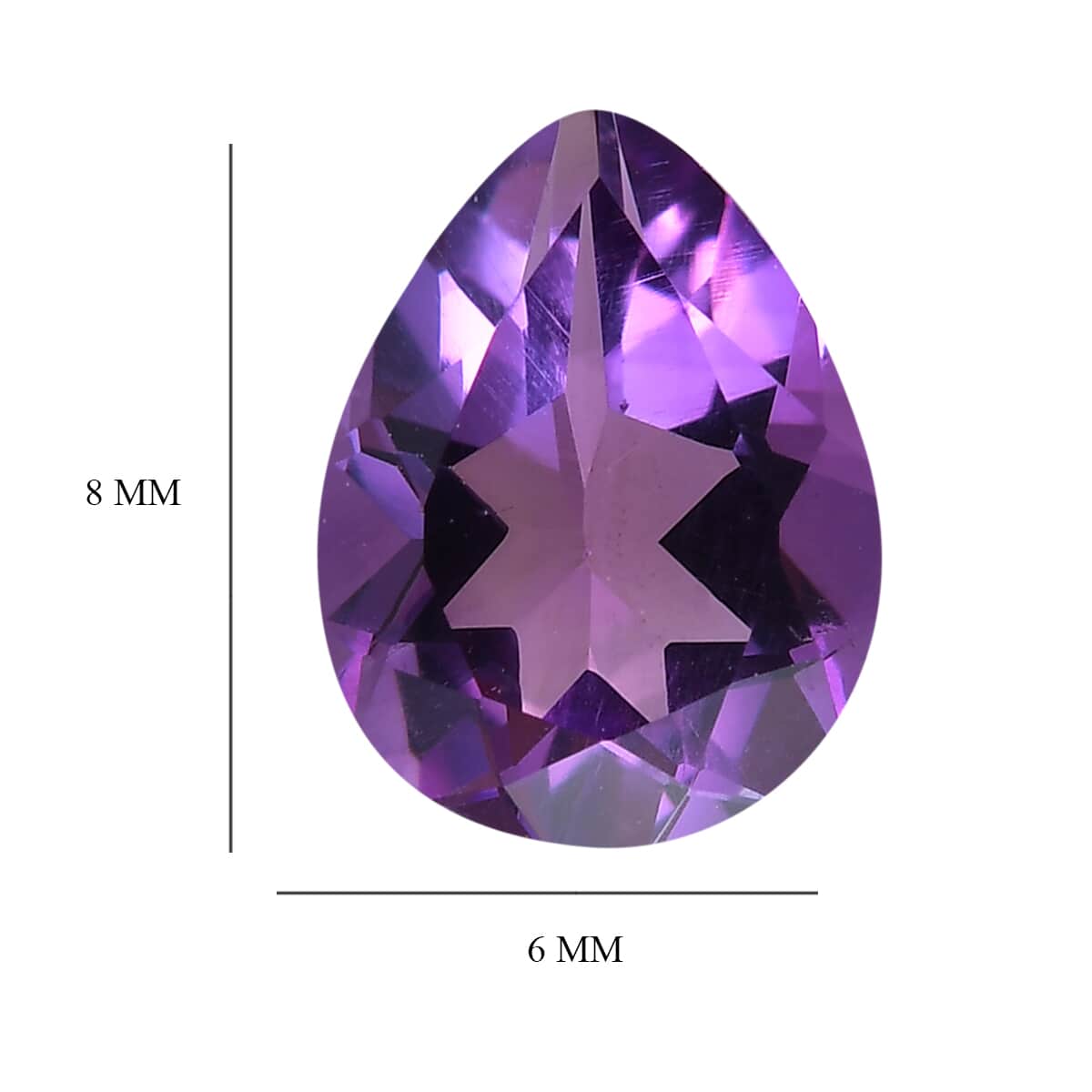 Bolivian Amethyst (Pear 8x6 mm) 0.96 ctw image number 3
