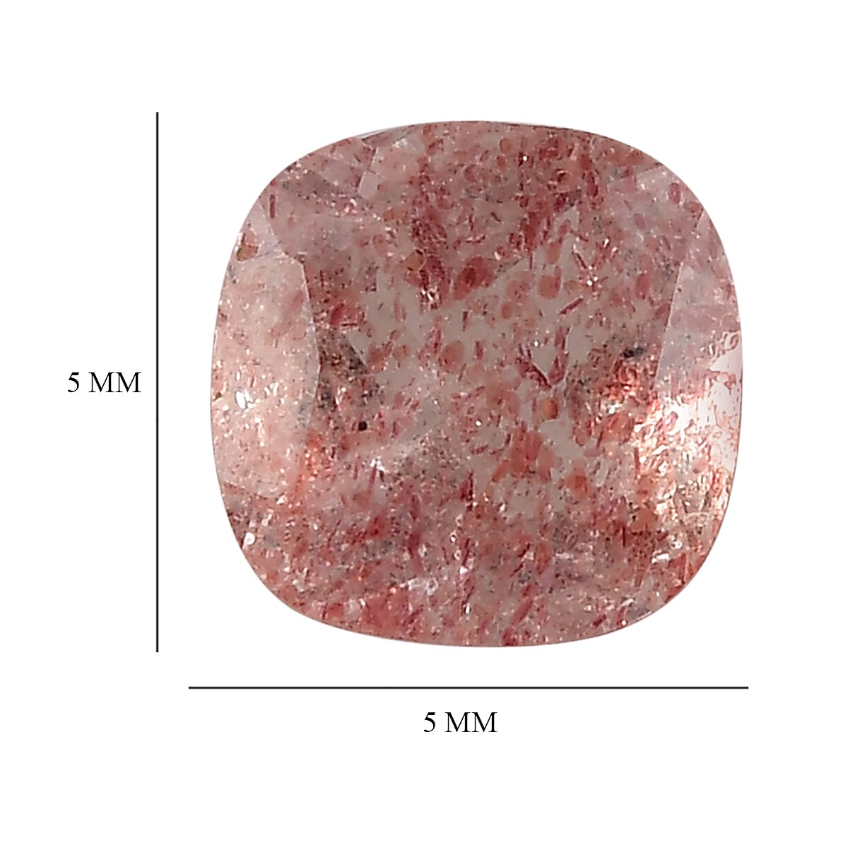 Cherry Quartz Set of 2 (Cush 5x5 mm) 0.89 ctw image number 3