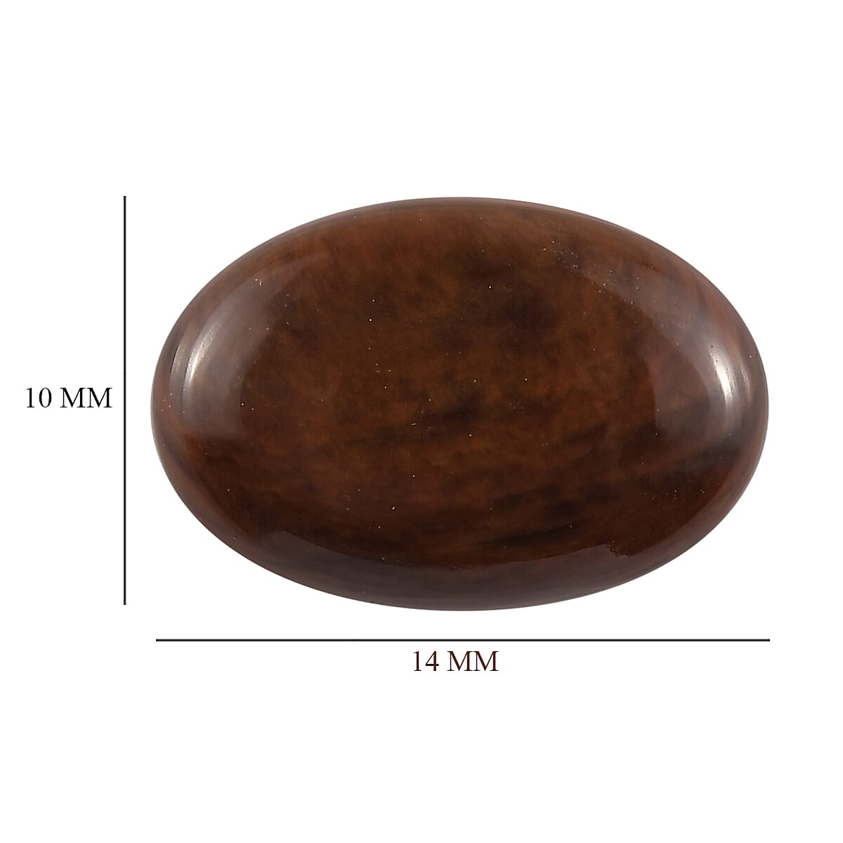 Coffee Obsidian (Ovl 14x10 mm) 5.08 ctw image number 3