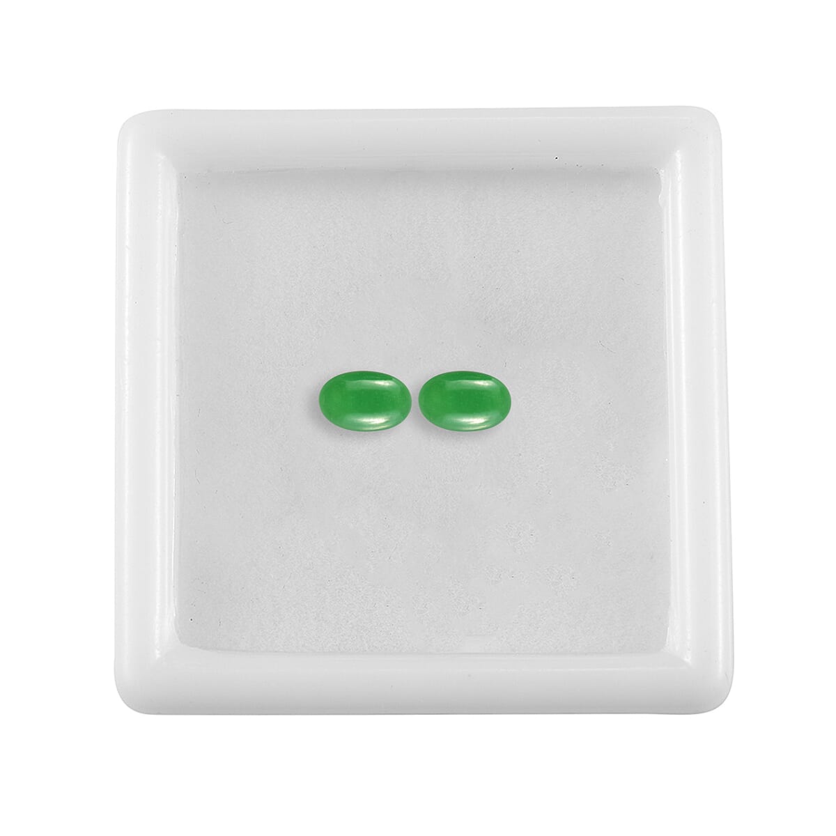 Dyed Green Jade Set of 2 (Ovl 6x4 mm) 1.03 ctw image number 2
