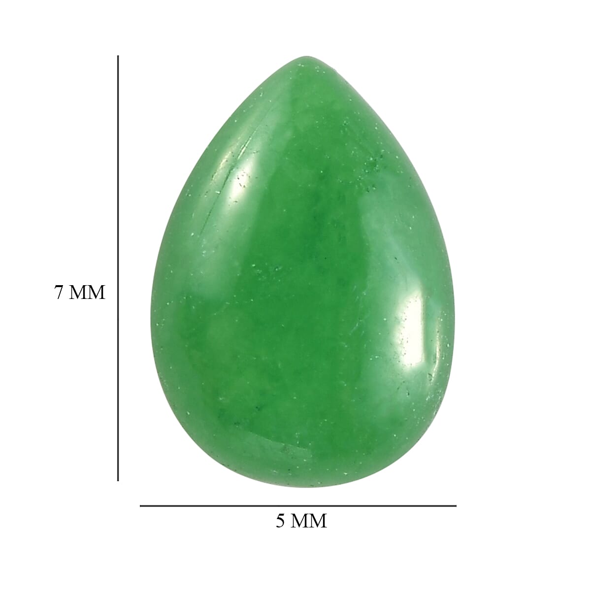Dyed Green Jade (Pear 7x5 mm) 0.80 ctw image number 3