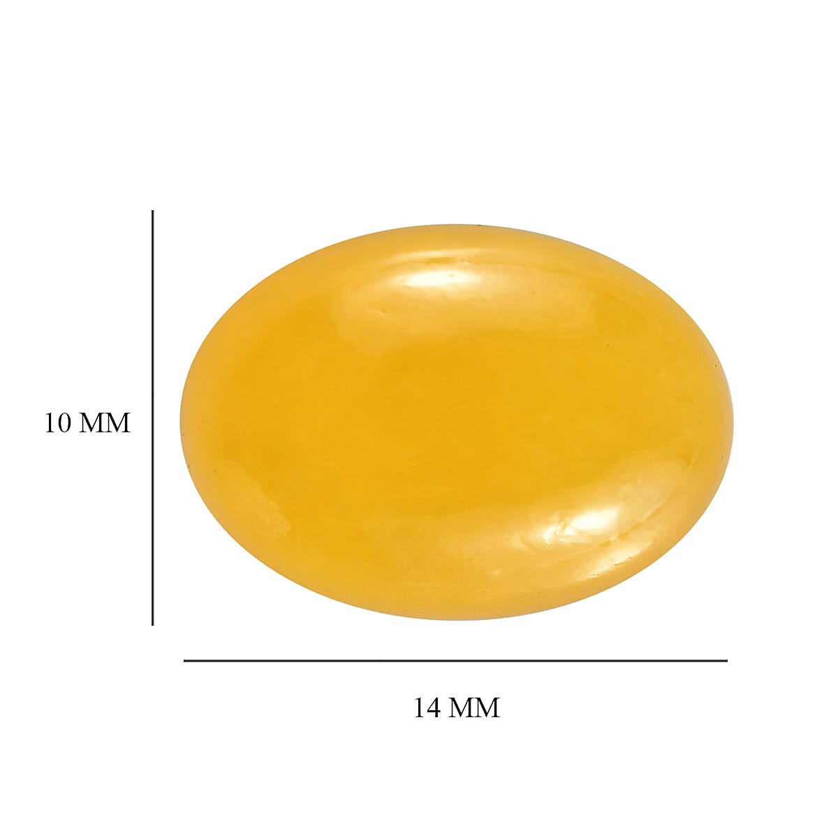 Dyed Yellow Jade (D) (Ovl 14x10 mm) 5.54 ctw image number 3