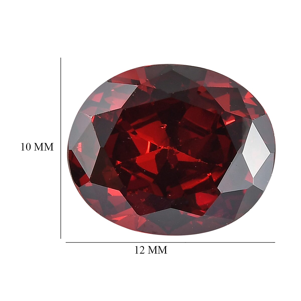 Simulated Garnet Color Diamond (Ovl 12x10 mm) 7.38 ctw image number 3