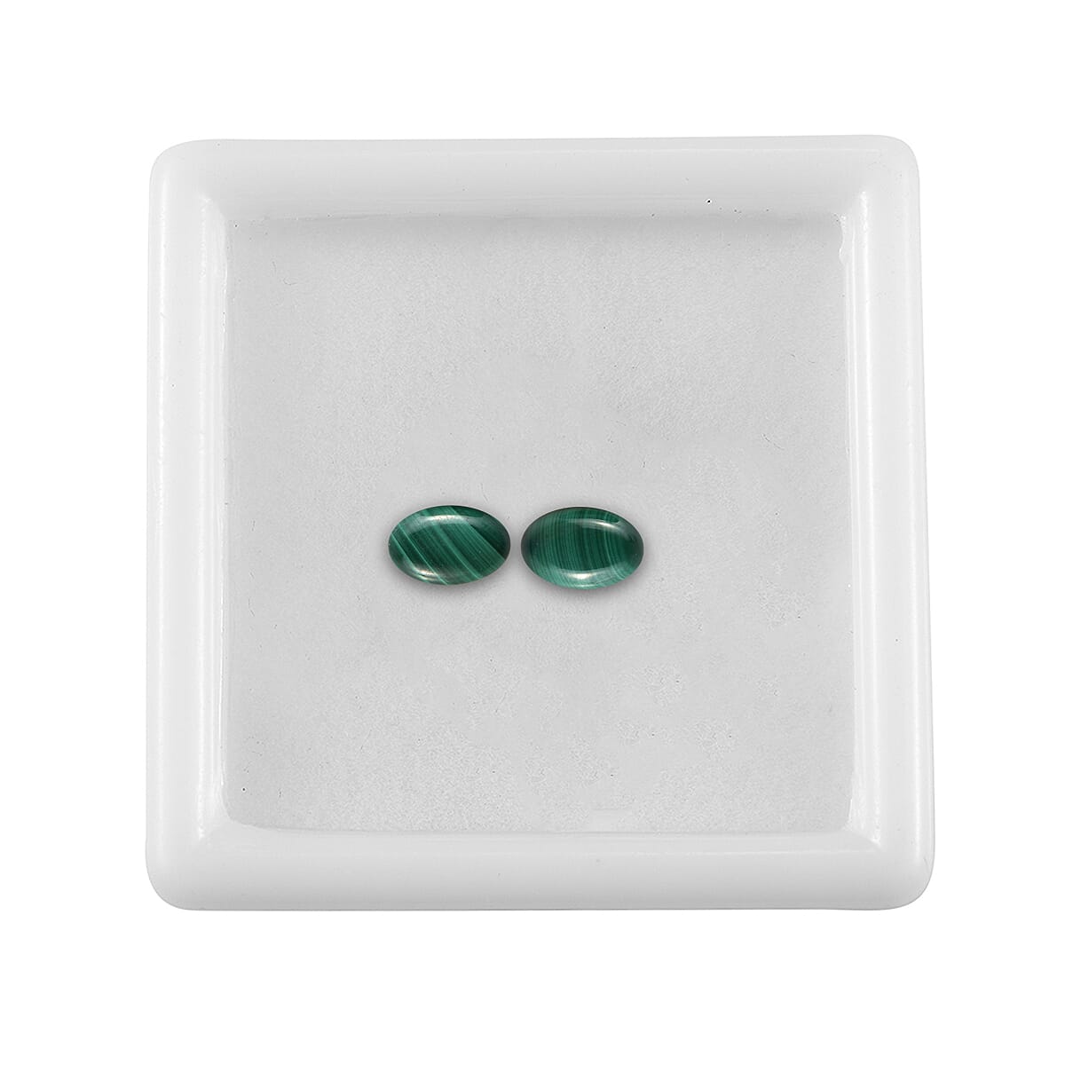 African Malachite Set of 2 (Ovl 6x4 mm) 1.36 ctw image number 2