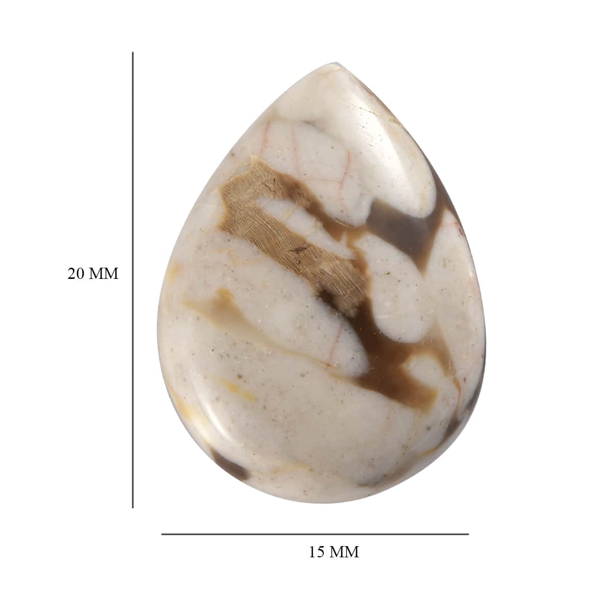 Peanut Wood Jasper (Pear 20x15 mm) 9.63 ctw image number 3