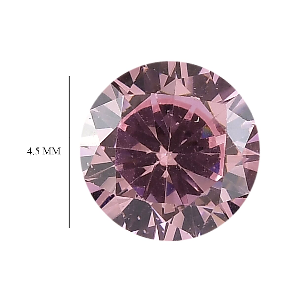 Simulated Pink Diamond Set of 5 (Rnd 4.5 mm) 3.20 ctw image number 3