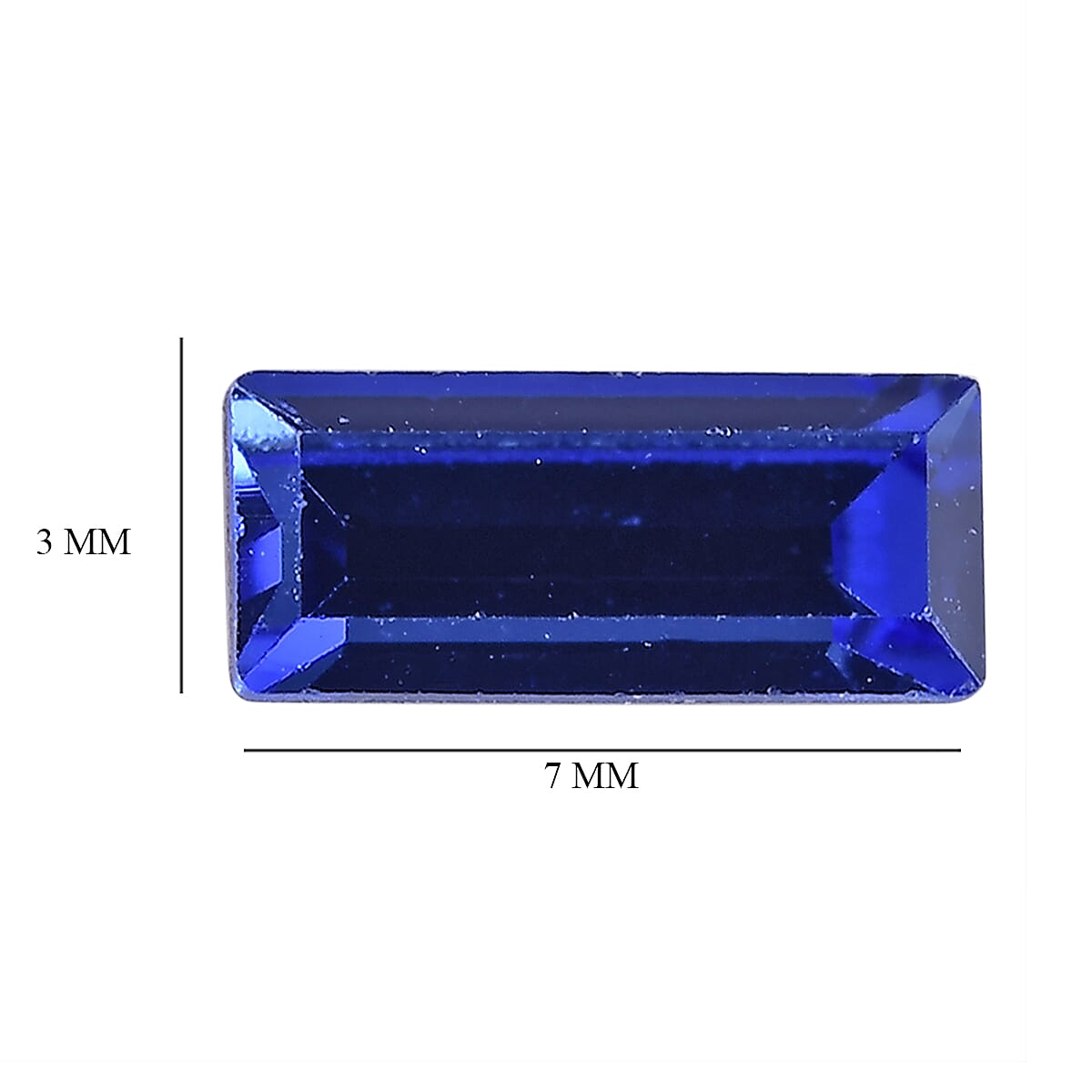 Sapphire Color Crystal (Bgt 7x3 mm) 0.38 ctw