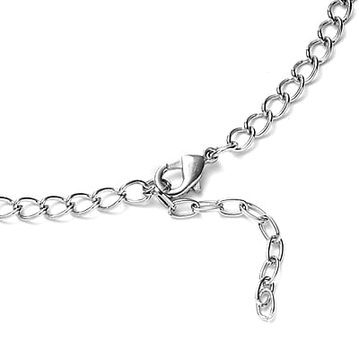 Simulated Purple Pearl and White Austrian Crystal BIB Necklace 20.50 Inches in Silvertone