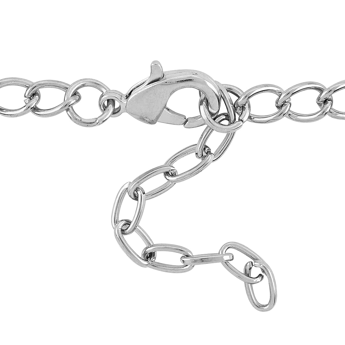 Simulated Peacock Pearl and White Austrian Crystal Bib Necklace 20.50 Inches in Silvertone image number 2