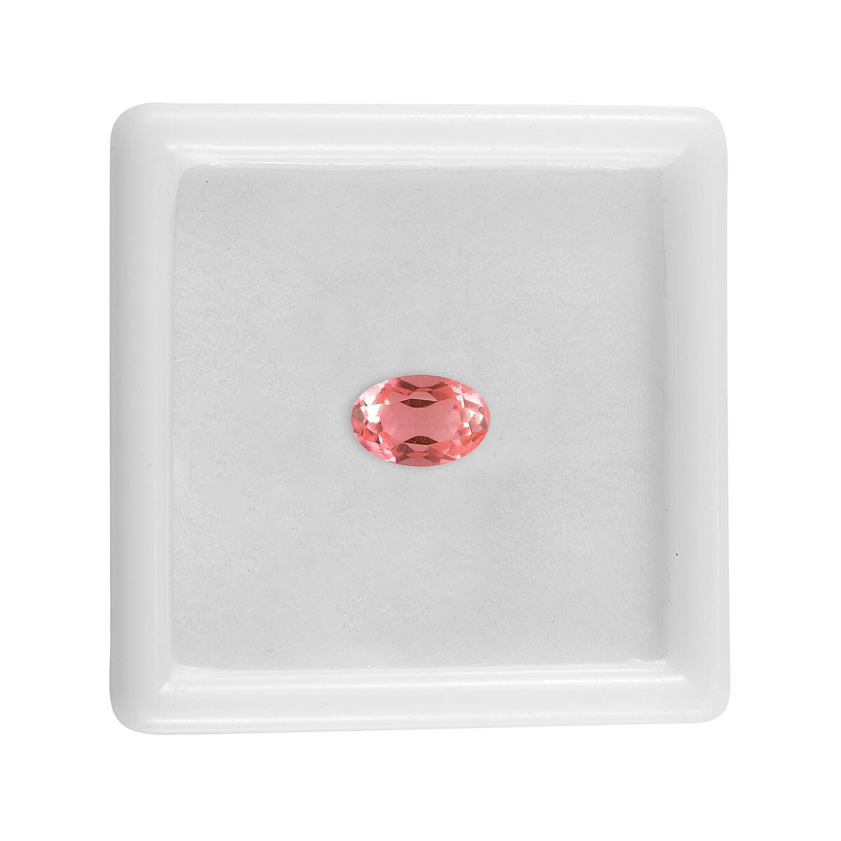 Living Coral Triplet Quartz (Ovl 6x4 mm) 0.50 ctw image number 2