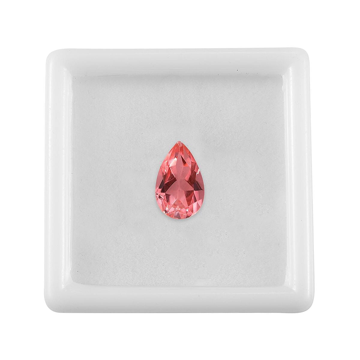 Living Coral Triplet Quartz (Pear 8x5 mm) 0.87 ctw image number 2