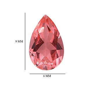 Living Coral Triplet Quartz (Pear 8x5 mm) 0.87 ctw