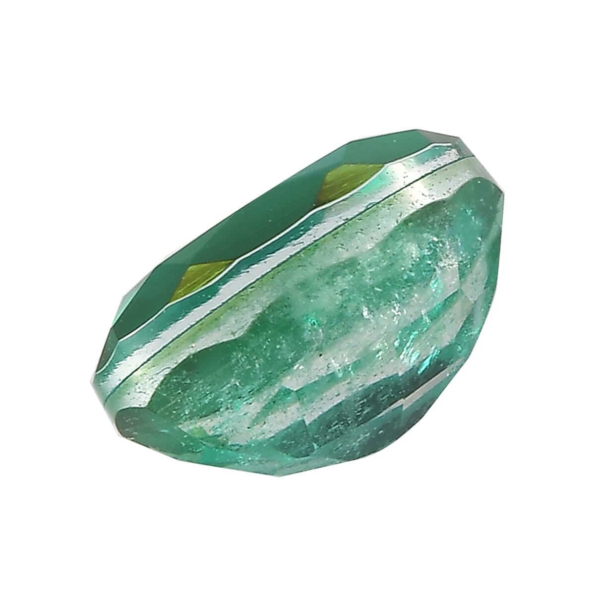 Emeraldine Triplet Quartz (Ovl 8x6 mm) 1.38 ctw image number 1