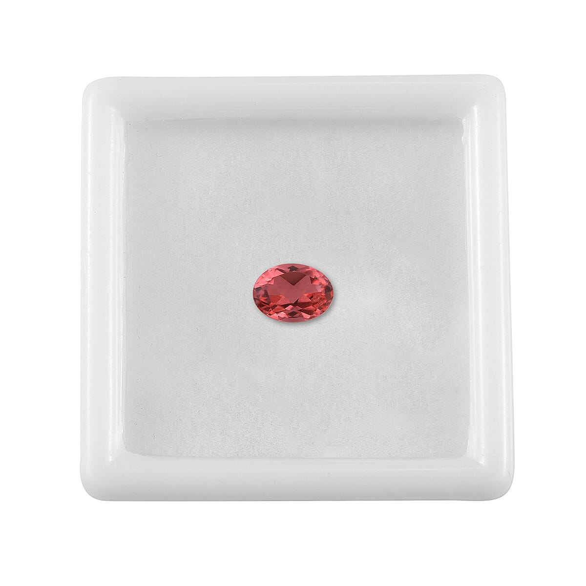 Living Coral Triplet Quartz (Ovl 7x5 mm) 0.85 ctw image number 2