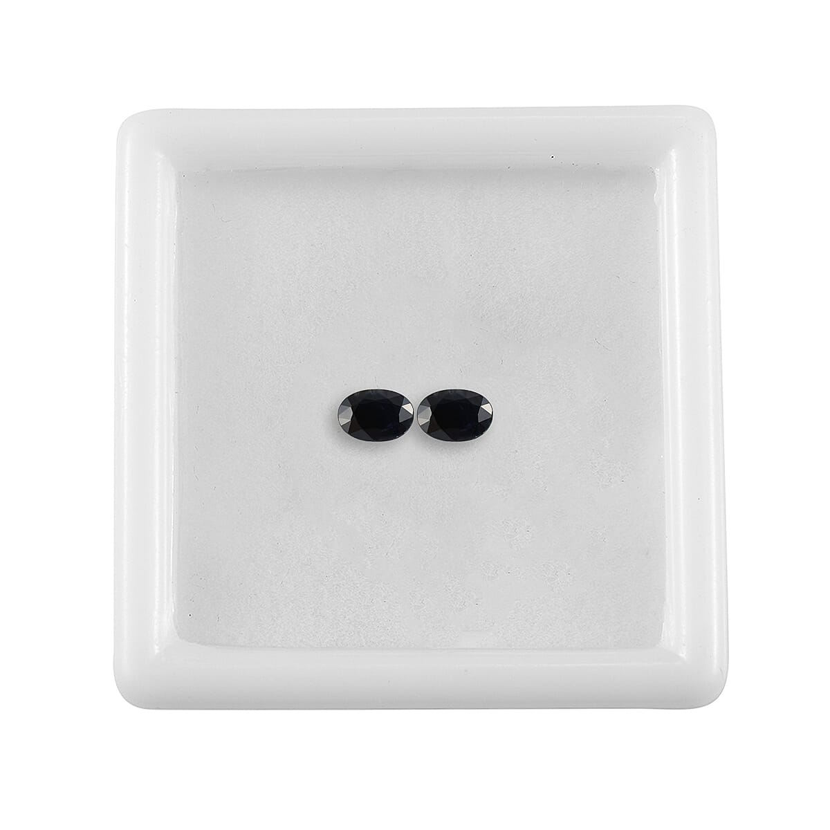 Midnight Sapphire Set of 2 (Ovl 6x4 mm) 1.15 ctw image number 2