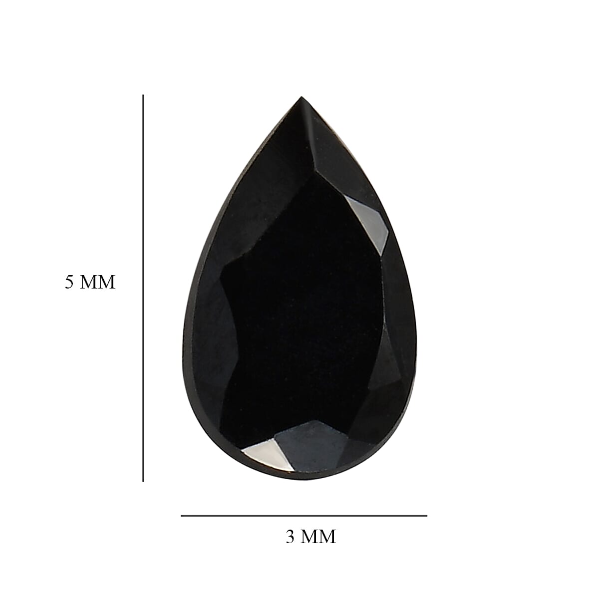 Thai Black Spinel (Pear 5x3 mm) 0.55 ctw image number 3
