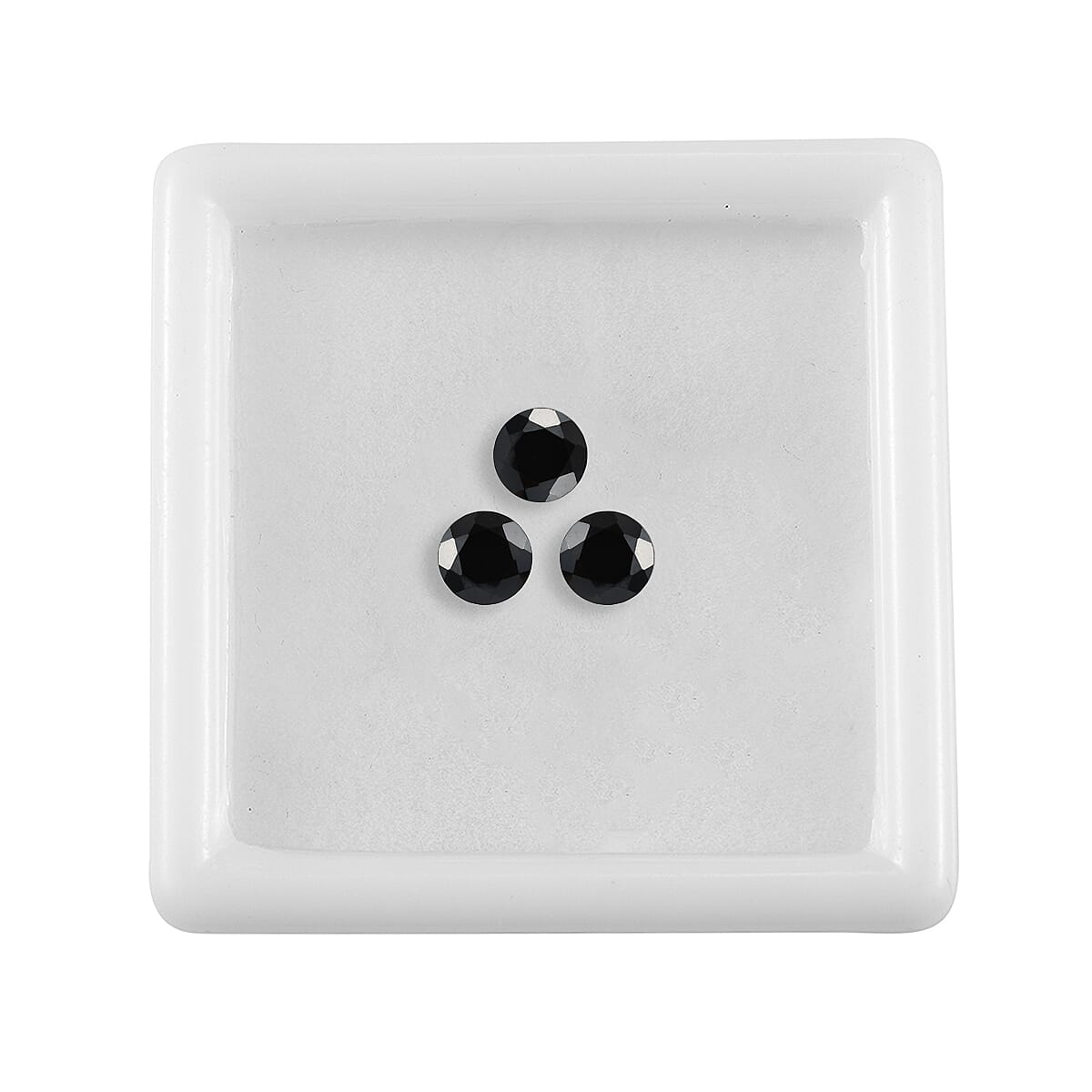 Thai Black Spinel Set of 3 (Rnd 4.5 mm) 1.26 ctw image number 2