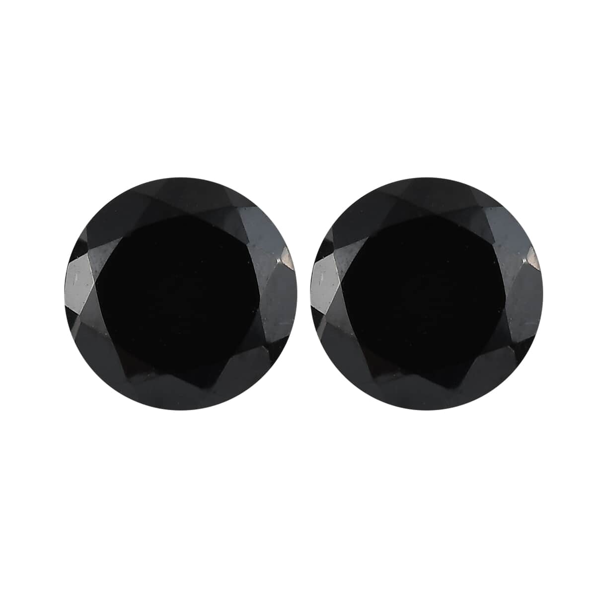 Natural Thai Black Spinel Set of 2 (Rnd 6 mm) 2.04 ctw image number 0