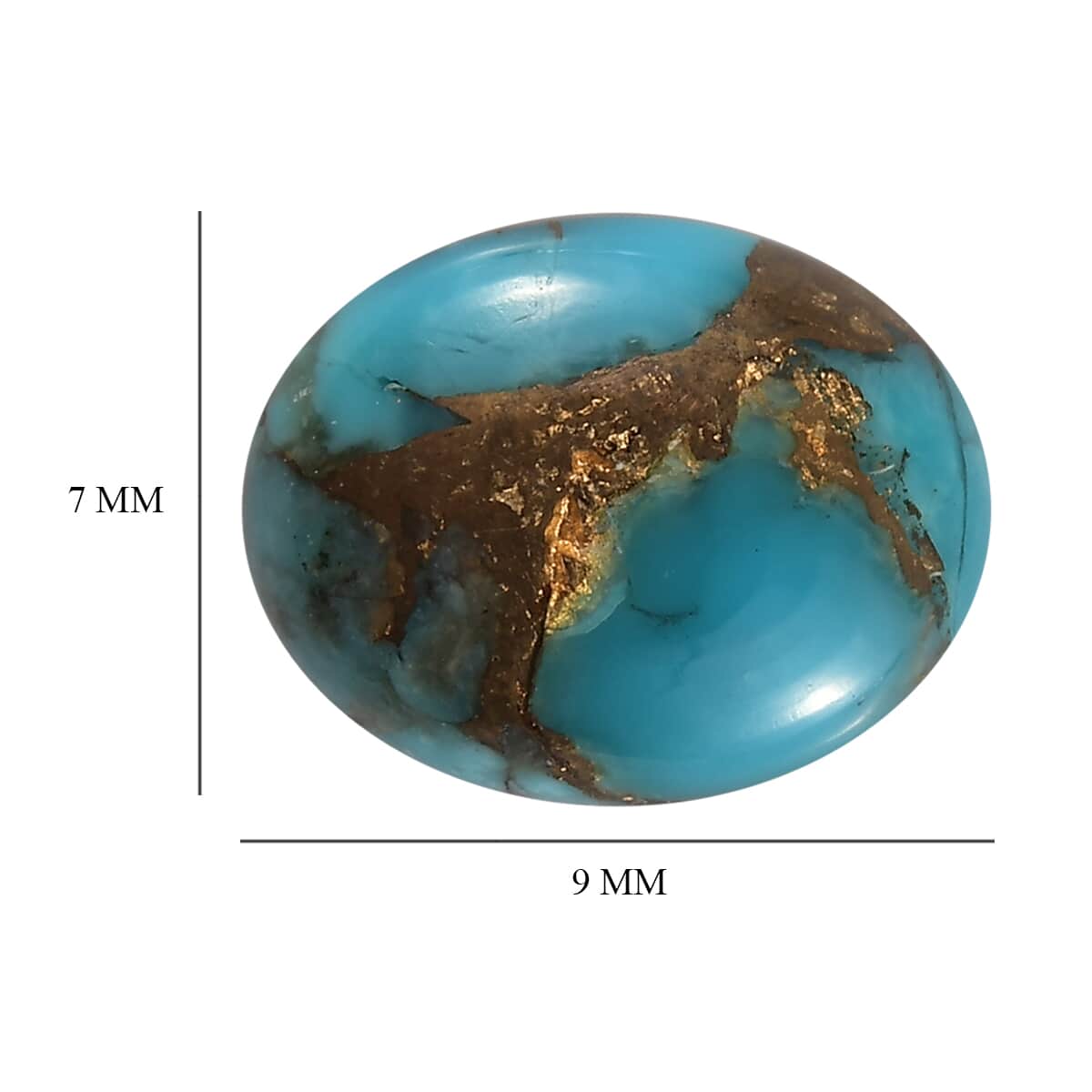 Mojave Blue Turquoise (Ovl 9x7 mm) 1.75 ctw image number 3