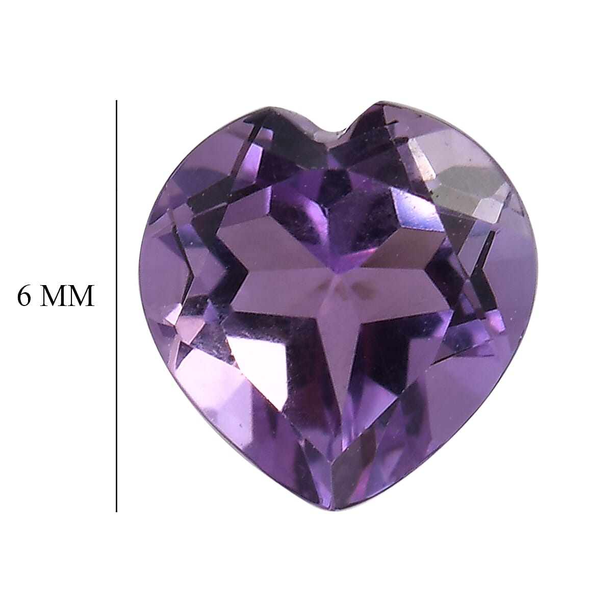 Bolivian Amethyst Set of 2 (Hrt 6 mm) 1.50 ctw image number 3