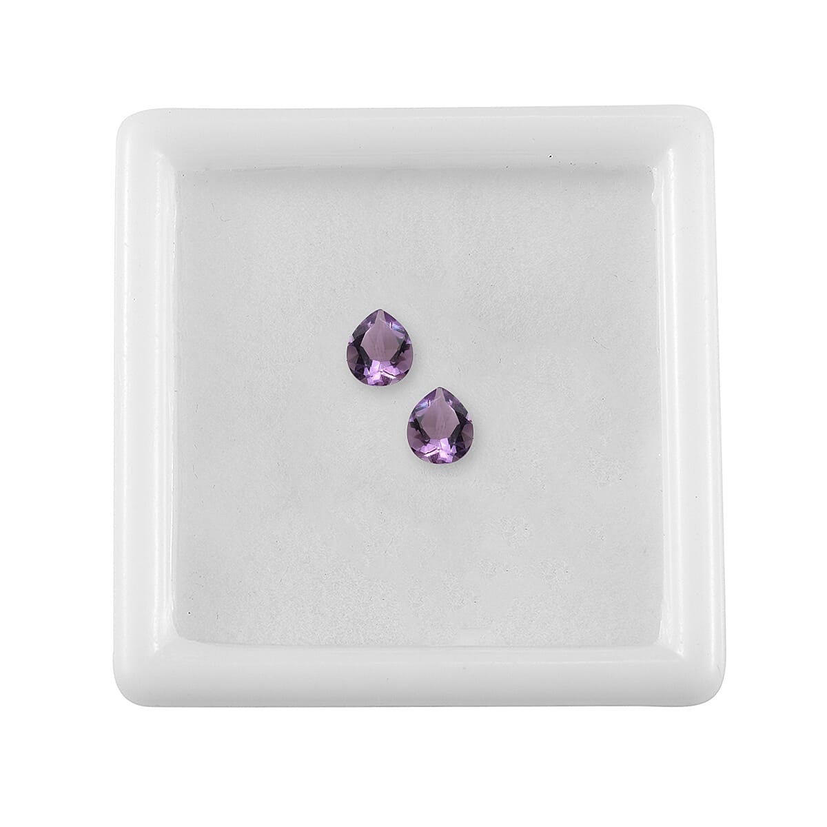 Bolivian Amethyst Set of 2 (Pear 5x4 mm) 0.54 ctw image number 2