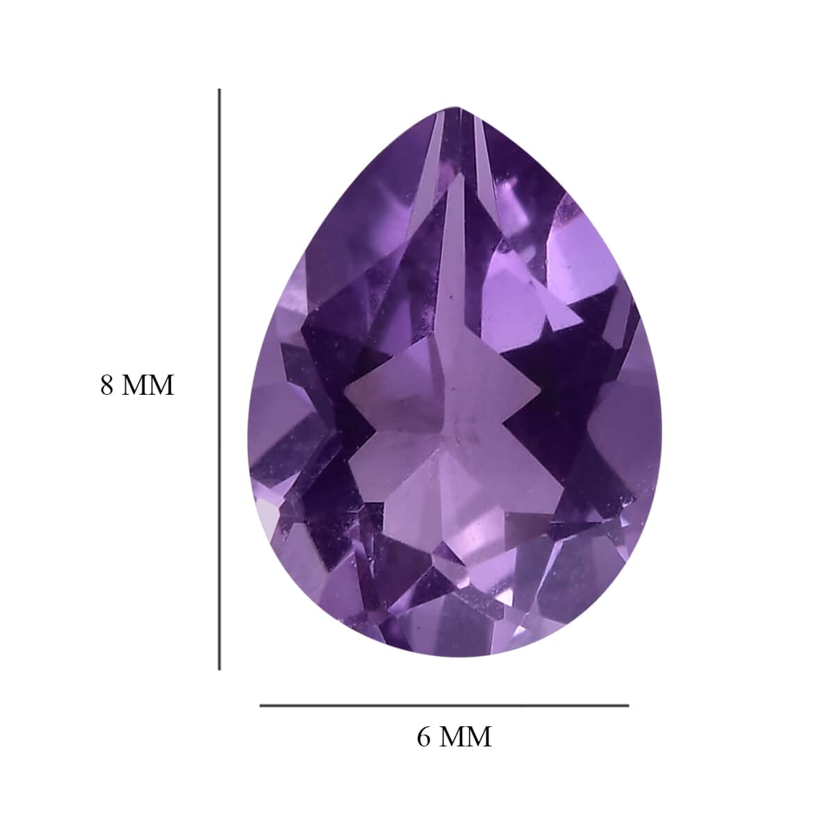 AA Bolivian Amethyst (Pear 8x6 mm) 0.84 ctw image number 3