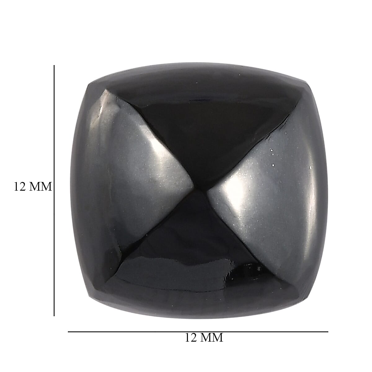 California Black Jade (Cush 12x12 mm) 13.21 ctw image number 3