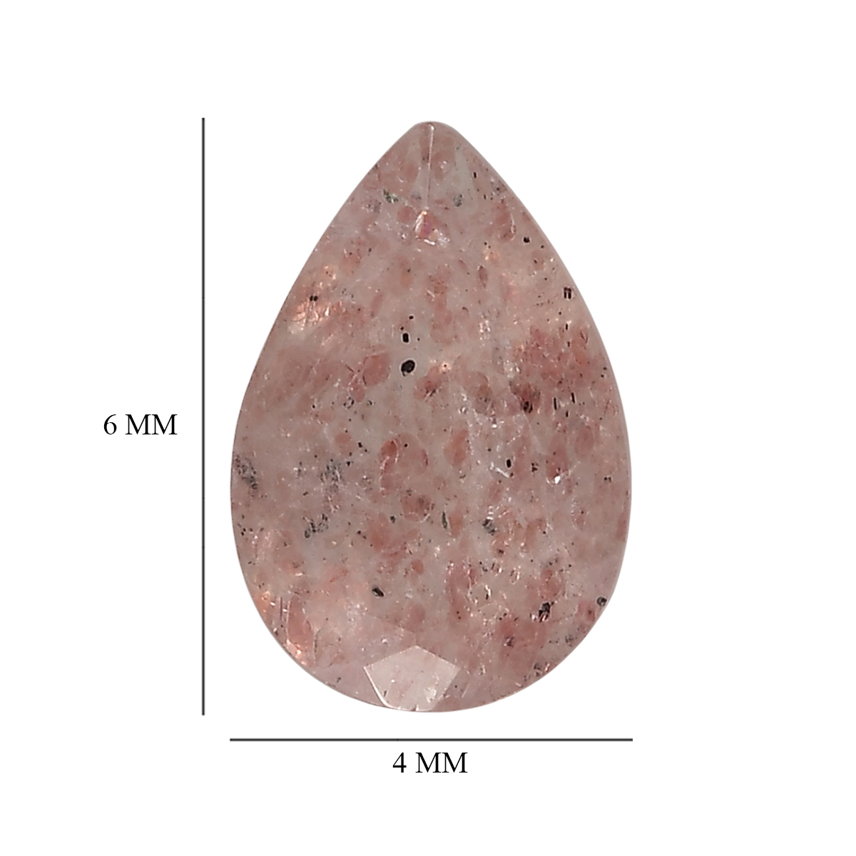 Cherry Quartz Set of 2 (Pear 6x4 mm) 0.64 ctw