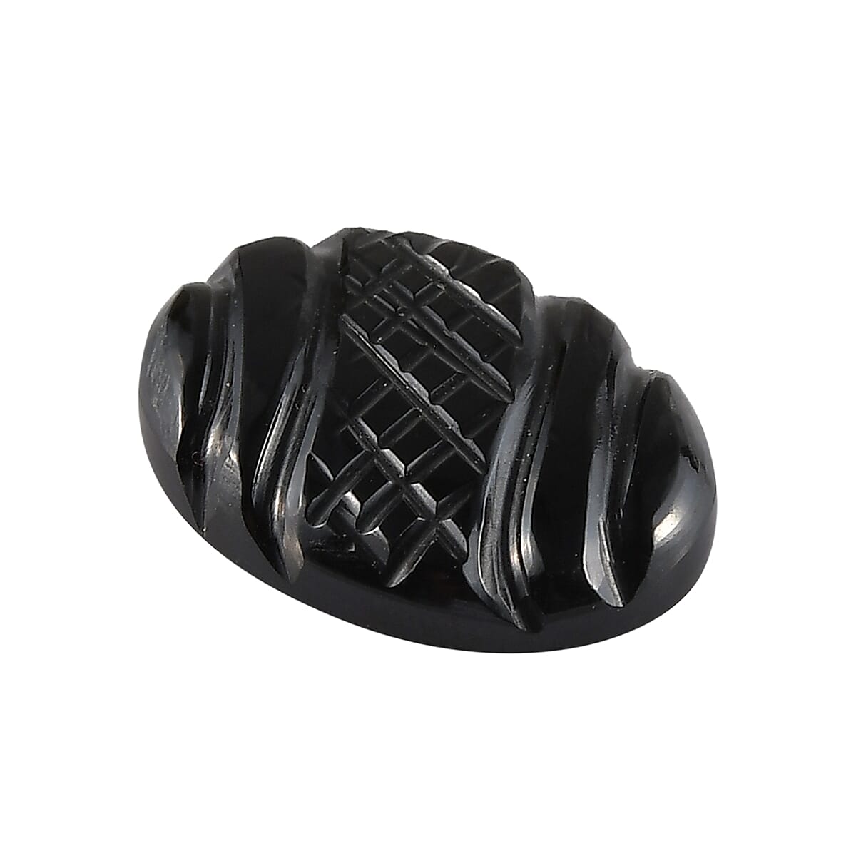 Black Jade (D) Carved (Ovl 14x10 mm) 3.43 ctw image number 1