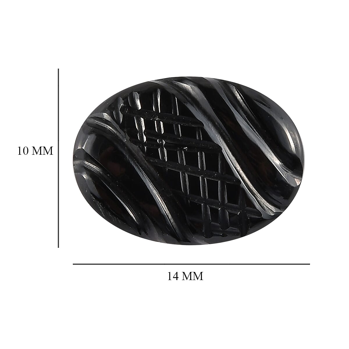 Black Jade (D) Carved (Ovl 14x10 mm) 3.43 ctw