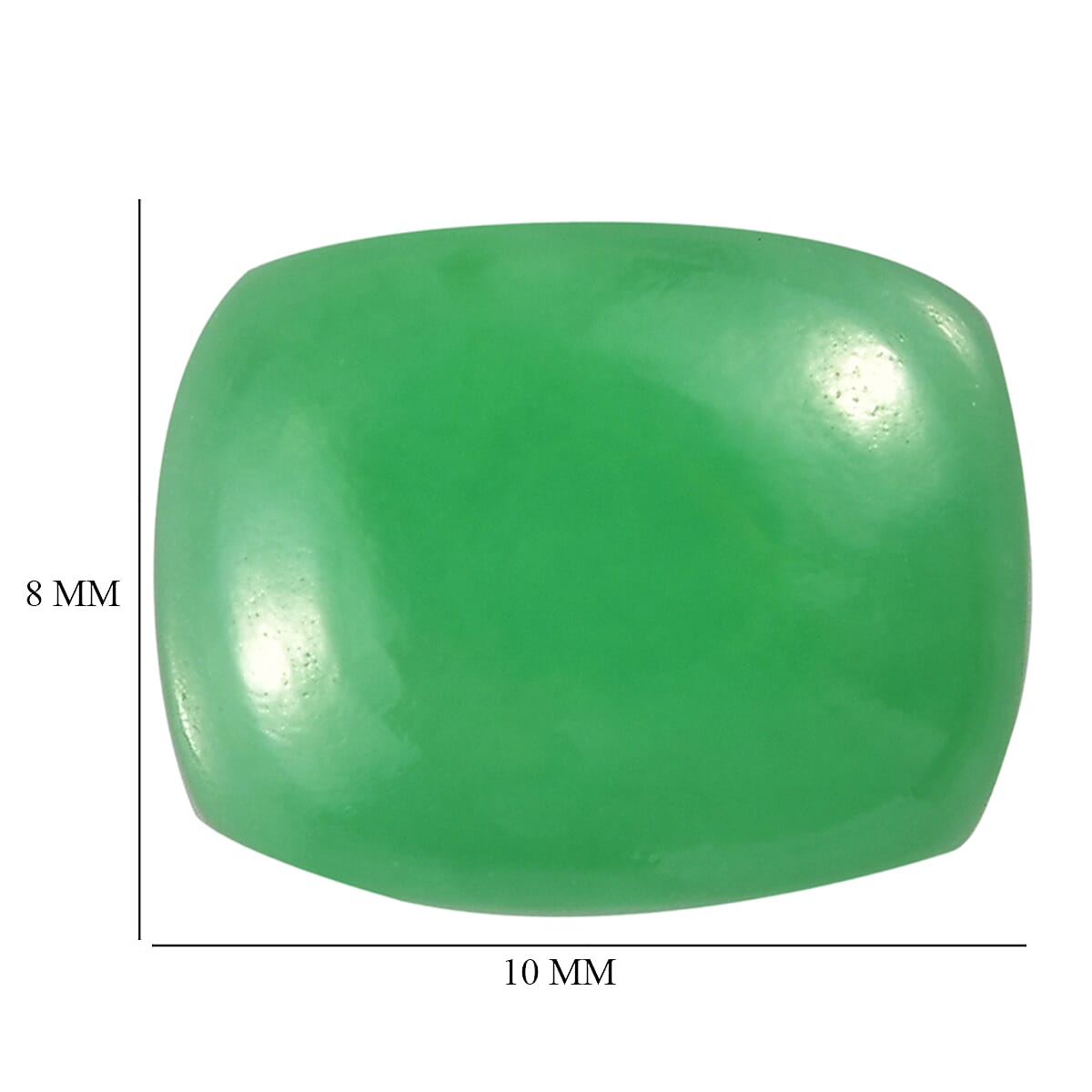 Green Jade (Cush 10x8 mm) 2.73 ctw image number 3