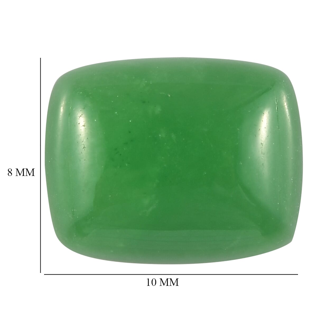 AA Green Jade (Cush 10x8 mm) 3.69 ctw image number 3
