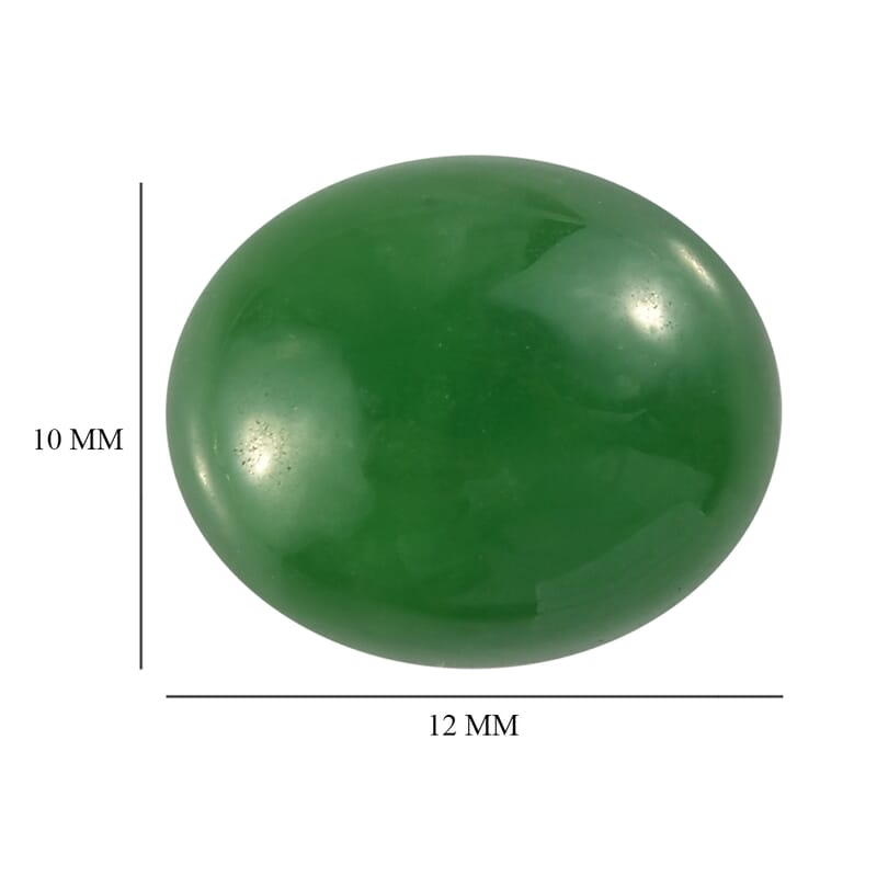 AAA Green Jade (D) (Ovl 12x10 mm) 4.65 ctw