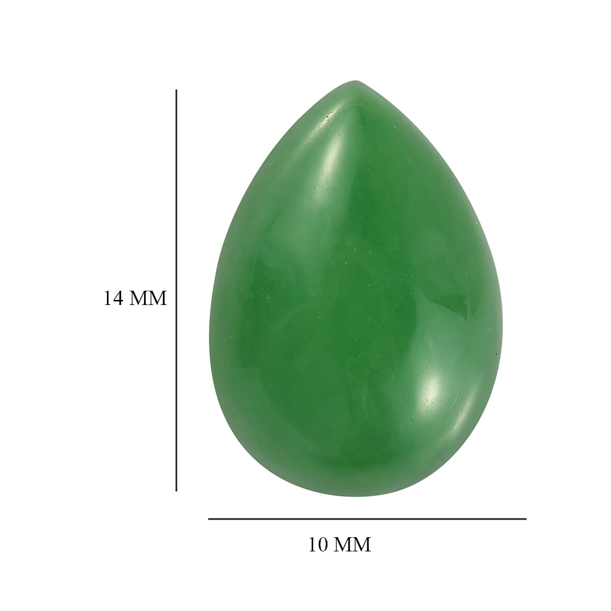 AA Green Jade (D) (Pear 14x10 mm) 5.83 ctw image number 3